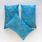 Set of 3 cooling corn bags<br>Blue paisley